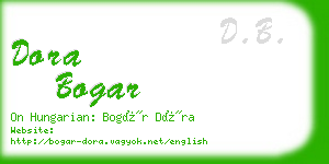 dora bogar business card